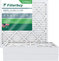 Filterbuy 12x12x4 MERV 13 Pleated HVAC AC Furnace Air Filters (3-Pack)