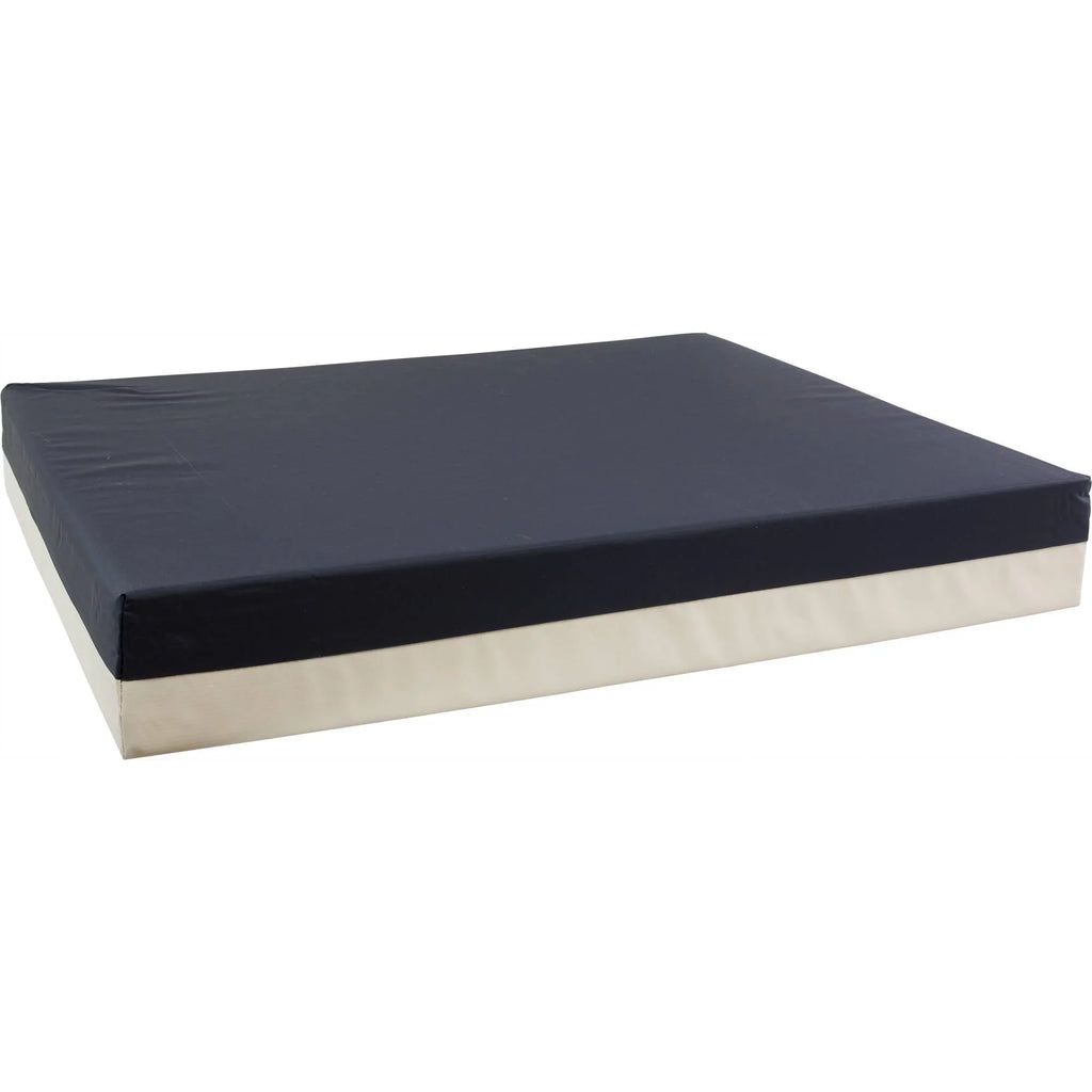 Roscoe Foam Wheelchair Cushion with Nylon Wrap for Pain Relief (20'' x 18'' x 3'') Navy/Gray