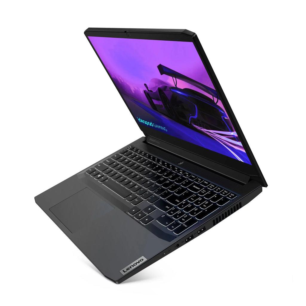 Lenovo IdeaPad Gaming 3 15IHU6 82K1 - 180-degree hinge design - i7 11370H / 3.3 GHz - Win 11 Home - GF RTX 3050 - 8 GB RAM - 256 GB SSD + 1 TB HDD shingled magnetic recording (SMR) - 15.6" IPS 1920 x 1080 (Full HD) @ 120 Hz - Wi-Fi 6 - sh
