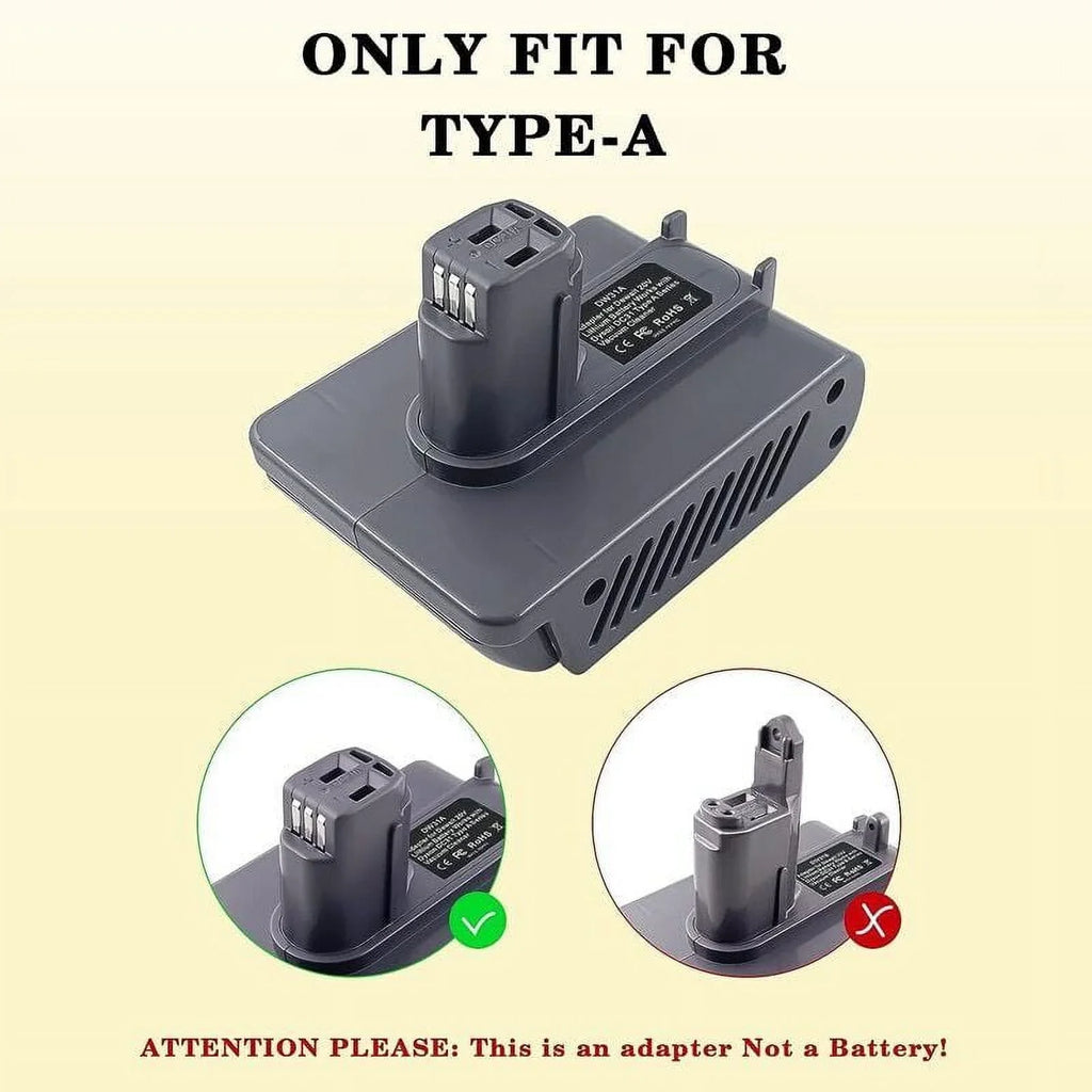 Adapter for Dewalt 20V Battery DCB205 DCB200 DCB180 DCD985B DCD771C2 Convert to For Dyson DC31 DC34 DC35 DC44(Type A) Animal Vacuum Cleaner tools