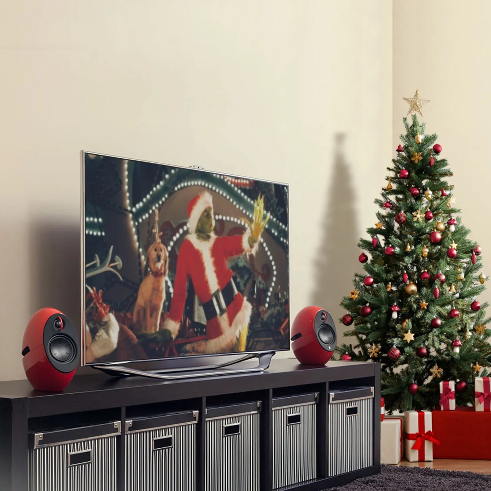 Edifier E25 Luna Eclipse - Speakers - for PC - wireless - Bluetooth - 74 Watt (total) - 2-way - Red, Holiday Gift