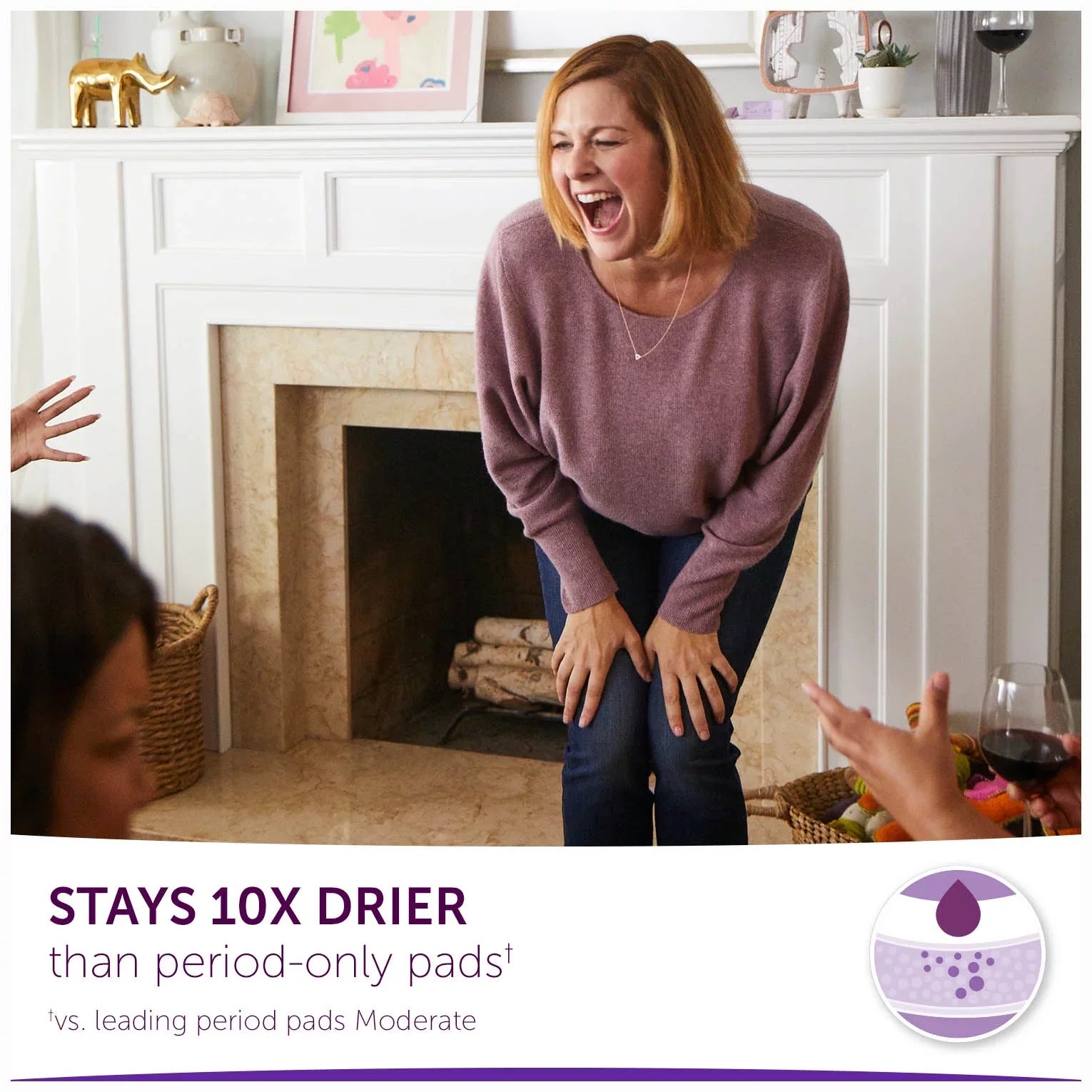 Poise Incontinence Pads for Women, Maximum Absorbency, Long, 42 Ct