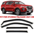 Voron Glass in-Channel Extra Resilient Rain Guards for Hyundai Palisade 2021-2024, Window Deflectors, Vent Window Visors, 4 Pieces - 220240