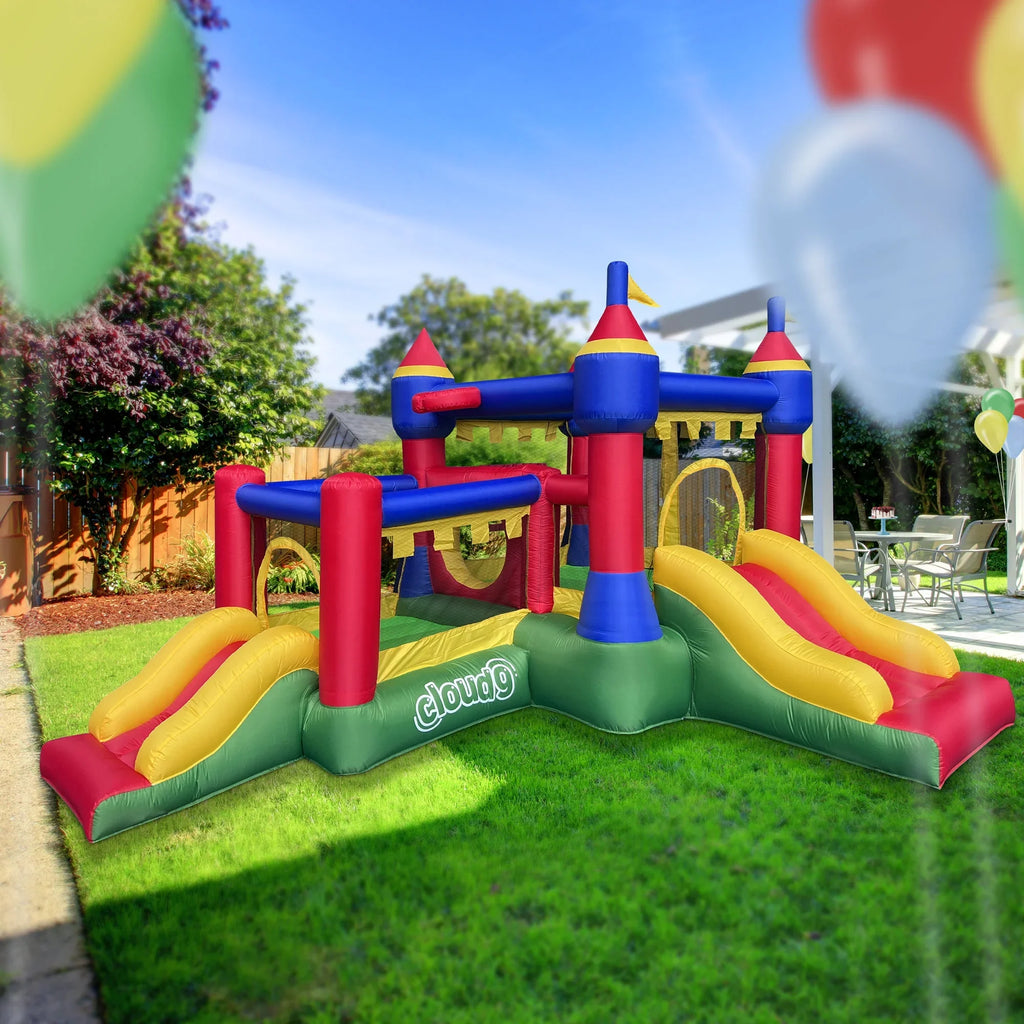Cloud 9 Castle Bounce House with Blower - Inflatable Bouncer for Kids