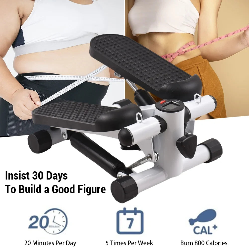Anself Stepper with Resistance Bands LCD Display, 100kg Weight Capacity Perfect for Home Exercise