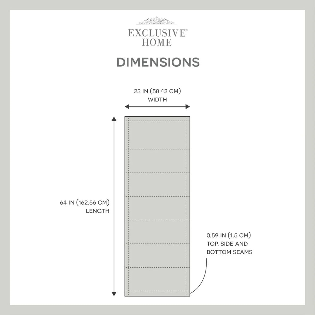 Exclusive Home Ricardo Total Blackout Roman Shade, 23"x64", Grey