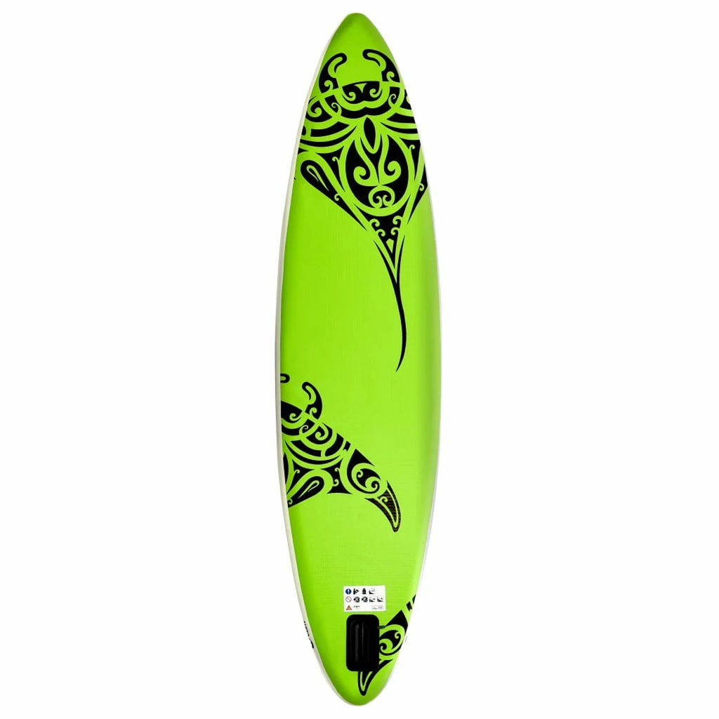 Inflatable Paddleboard Set 120.1"x29.9"x5.9" Green