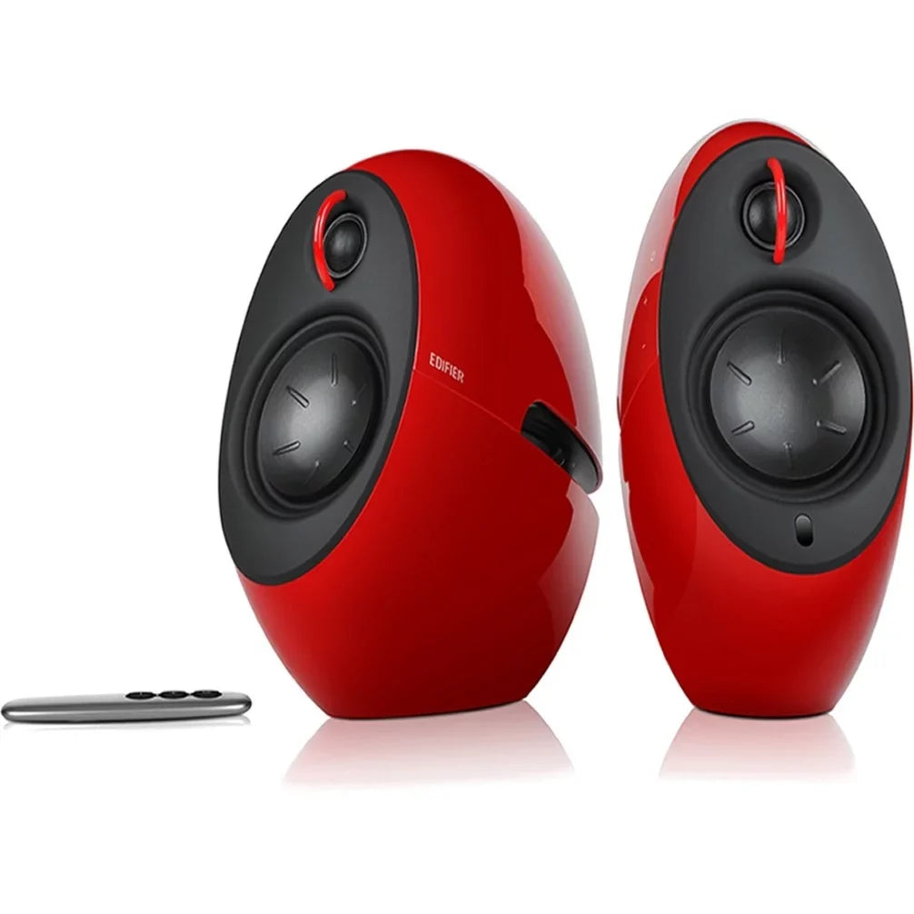 Edifier E25 Luna Eclipse - Speakers - for PC - wireless - Bluetooth - 74 Watt (total) - 2-way - Red, Holiday Gift