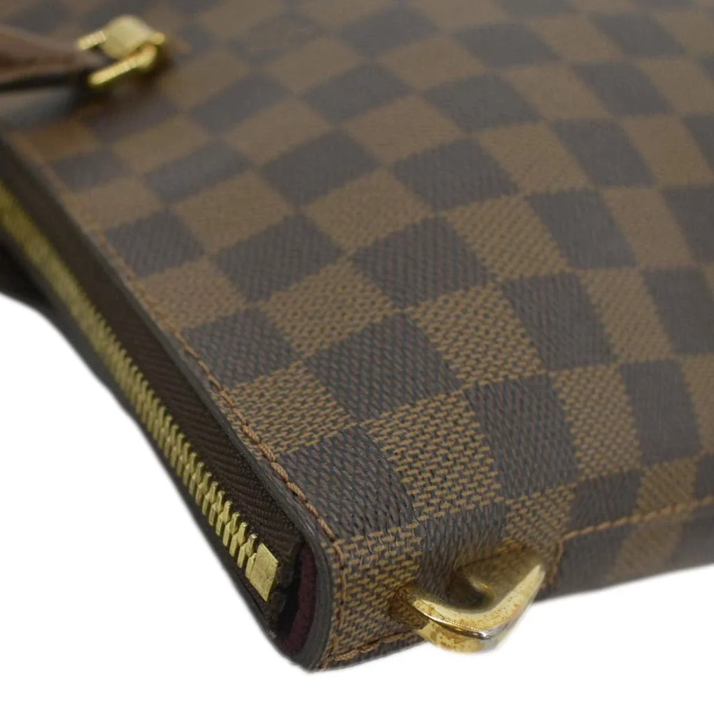 Pre-owned LOUIS VUITTON Belmont Damier Ebene Tote Bag Brown