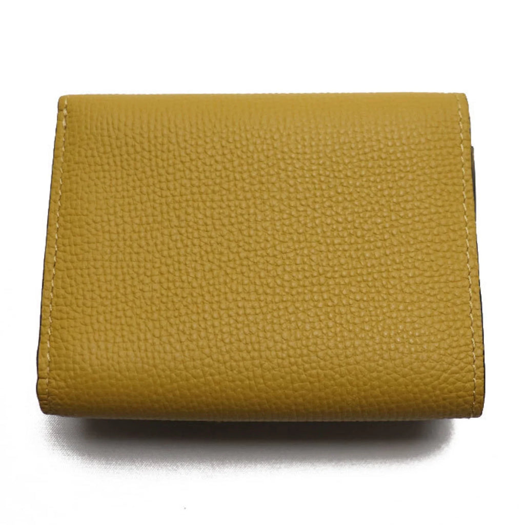 Pre-Owned LOEWE Trifold Wallet Anagram Mustard Color C821TR2X02 8110 Women's (Good)