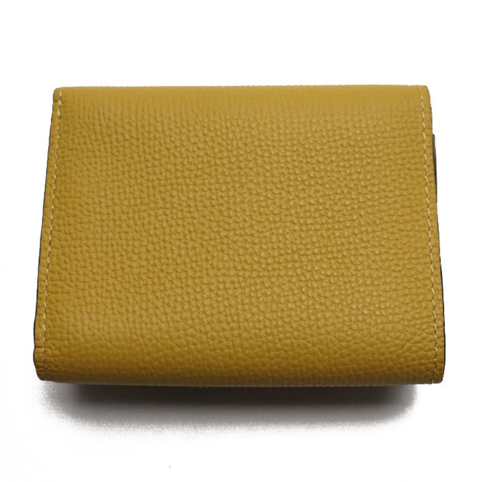 Pre-Owned LOEWE Trifold Wallet Anagram Mustard Color C821TR2X02 8110 Women's (Good)