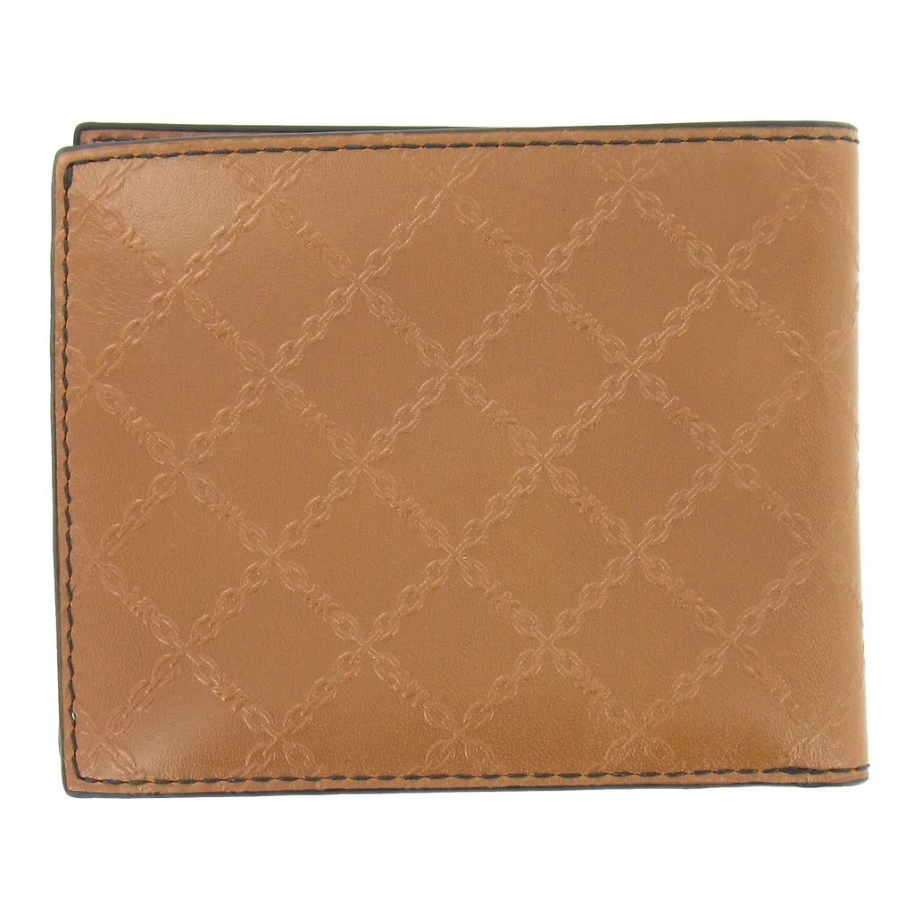 Michael Kors Andy Mens Leatehr Slim Billfold Bi-Fold Wallet (Luggage)