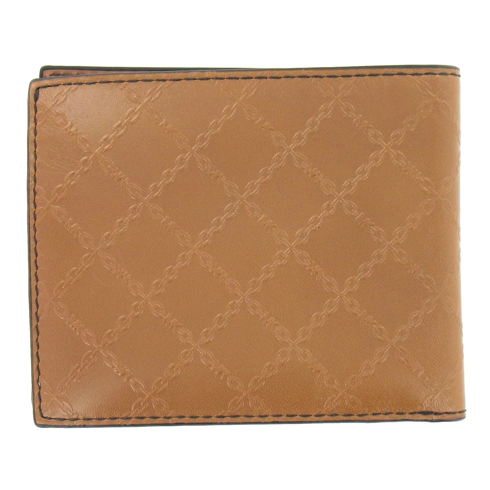 Michael Kors Andy Mens Leatehr Slim Billfold Bi-Fold Wallet (Luggage)