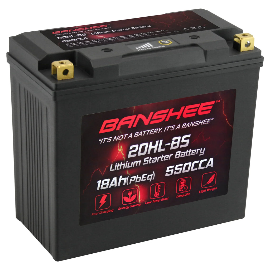 Banshee 20L-BS LiFePO4 Motorsports Battery Fitting with Yamaha VX1100D WaveRunner V1 Sport 2015 to 2015