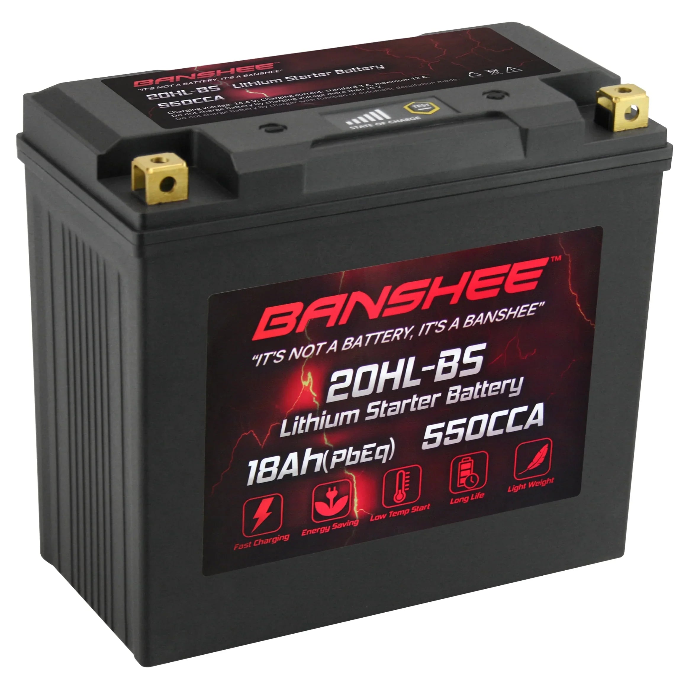 Banshee 20L-BS LiFePO4 Motorsports Battery Fitting with Yamaha VX1100D WaveRunner V1 Sport 2015 to 2015