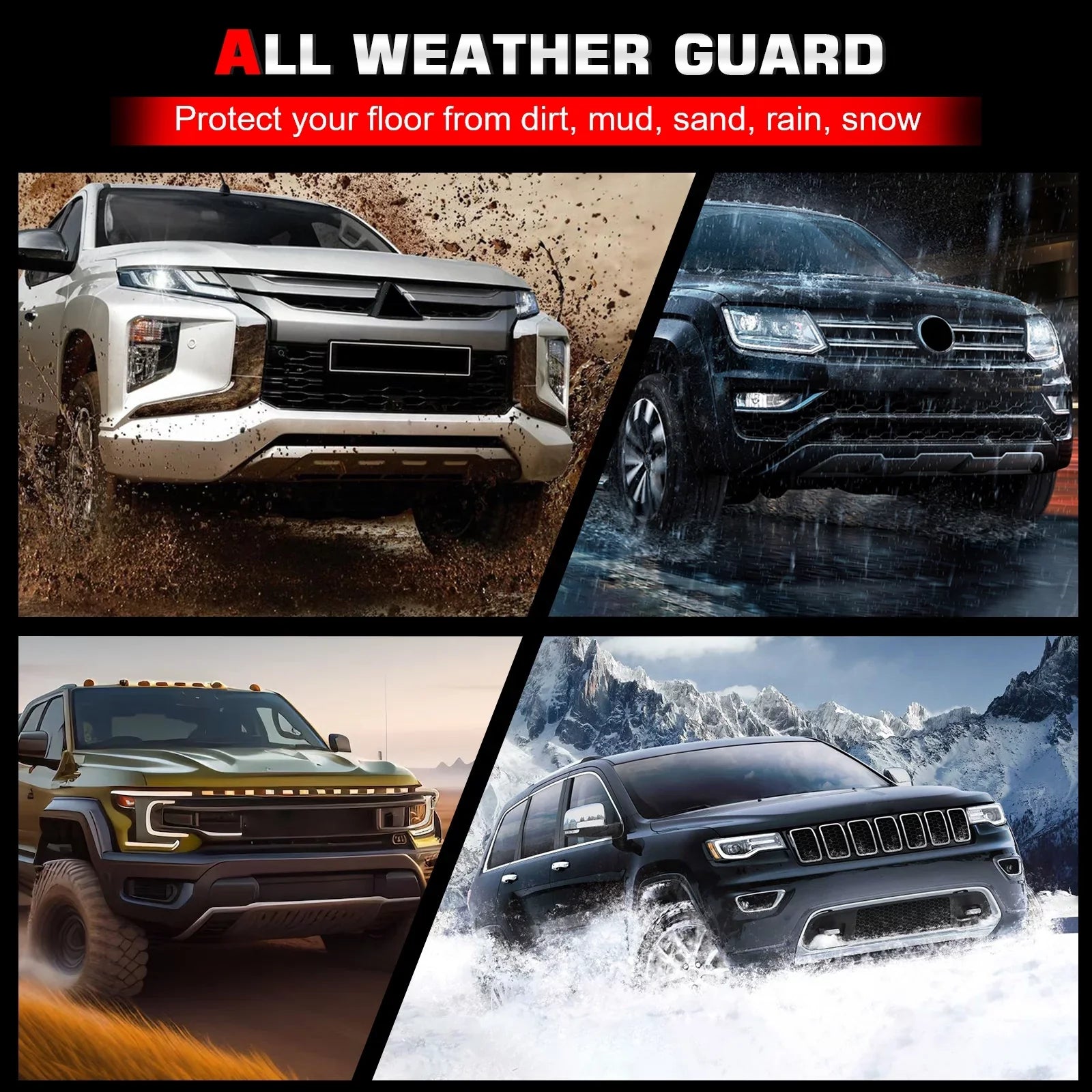 Ikon Motorsports Trunk Mat Suitable With 2021-2023 Jeep Wrangler 4xe, Black 3D Molded Car Rear Carpets Liner Protection TPE Thermo Plastic Elastomer All Climate Boot Tray Wrap Protector Pad