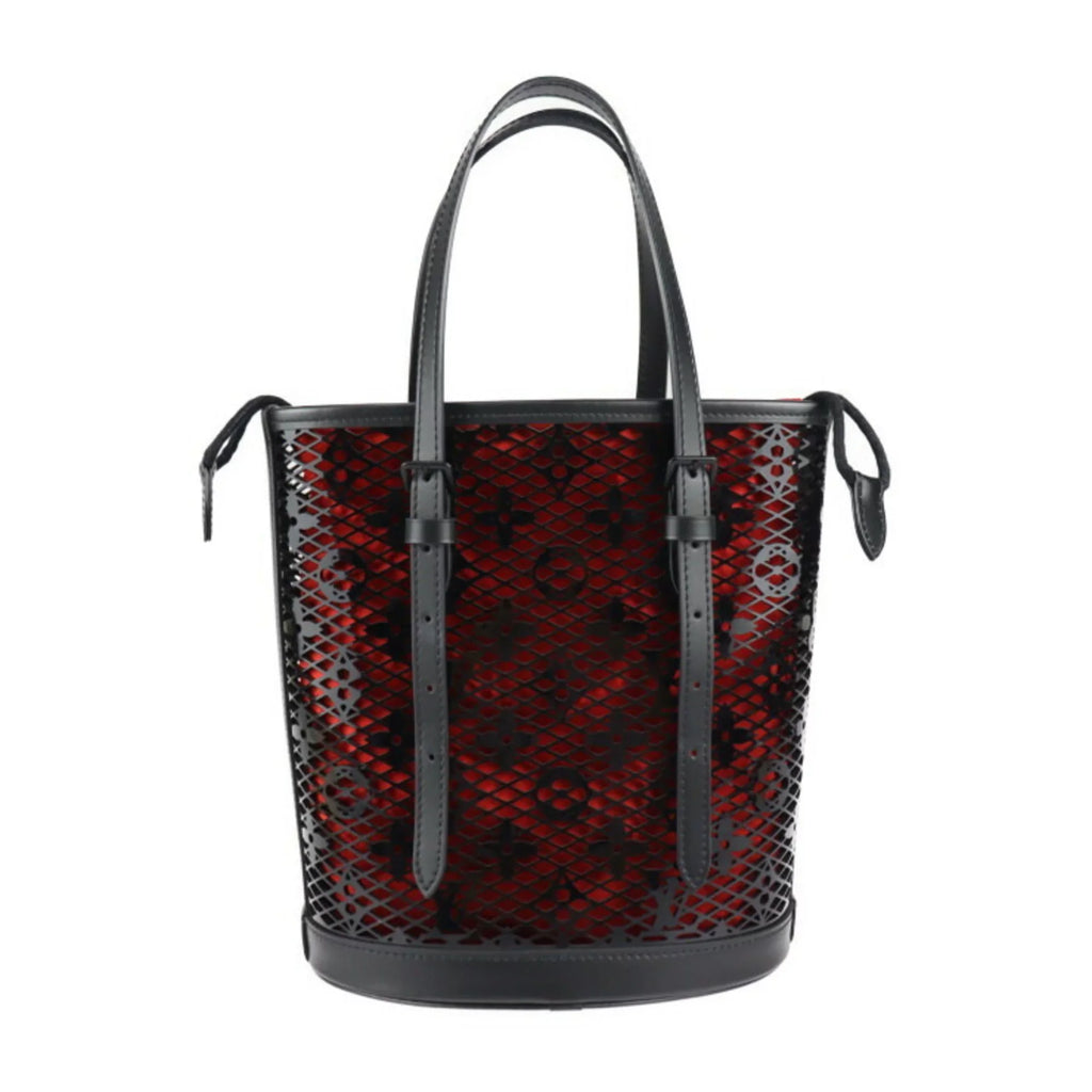 Pre-Owned LOUIS VUITTON Louis Vuitton Race Bucket PM Monogram Tote Bag M20352 Patent Calf Leather Black Shoulder (Like New)