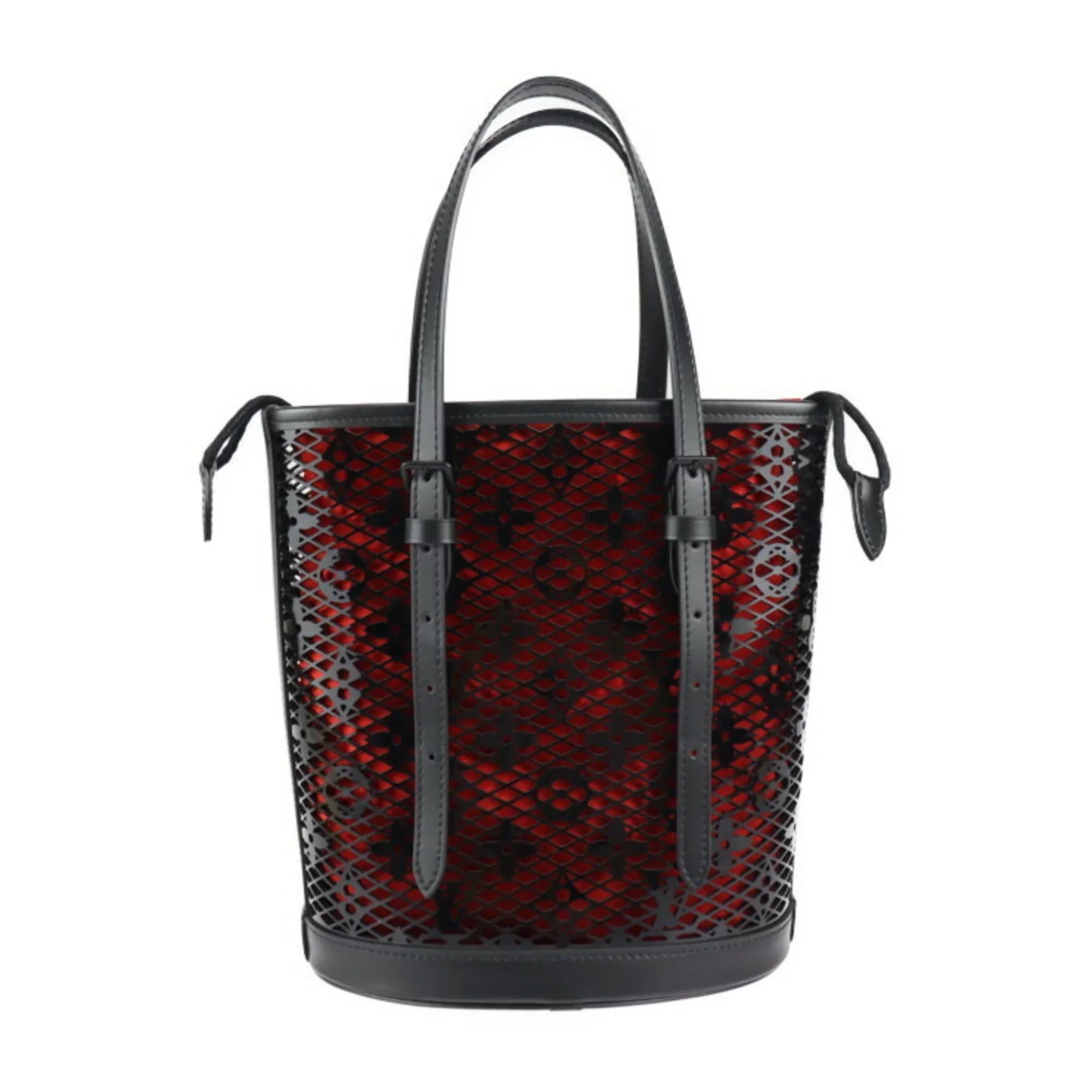 Pre-Owned LOUIS VUITTON Louis Vuitton Race Bucket PM Monogram Tote Bag M20352 Patent Calf Leather Black Shoulder (Like New)