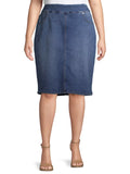 Alivia Ford Women's Plus Size Pull-On Denim Skirt