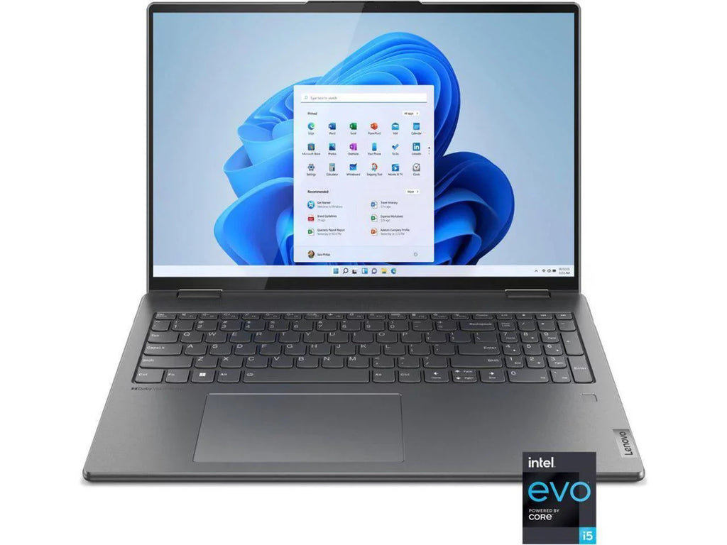 Lenovo Yoga 7i 2-in-1 Laptop, 16" 2.5K IPS Touchscreen Display, i5-1240P Processor, 8GB RAM, 1TB SSD, Iris Xe Graphics, Fingerprint Reader, Backlit Keyboard, Wi-Fi6, Windows 11 Home