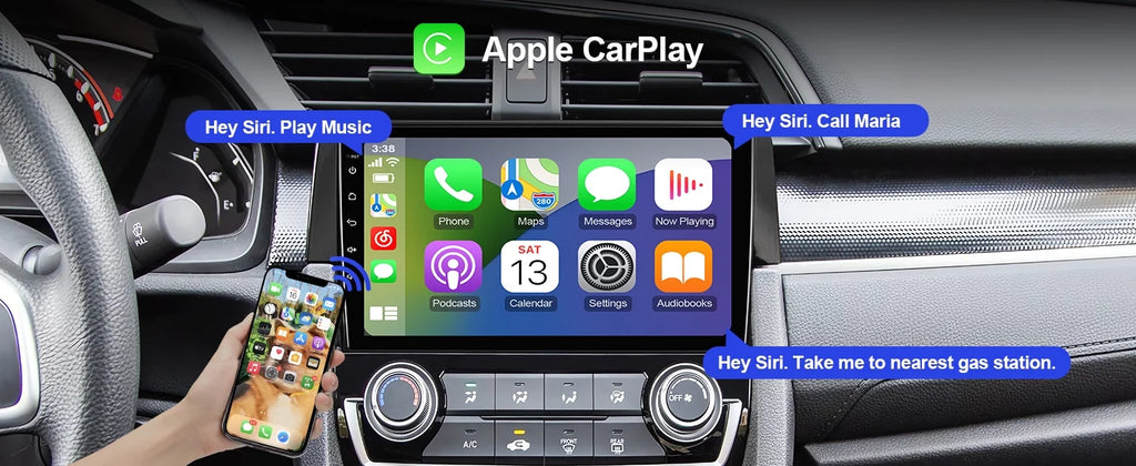 Android 10 Double Din Car Stereo for Honda Civic 2016-2020 with 9 Inch Touchscreen Radio Built-in Wireless Carplay/Android Auto/GPS/Bluetooth/FM/AUX-in/Steering Wheel Control Backup Camera 2+32G