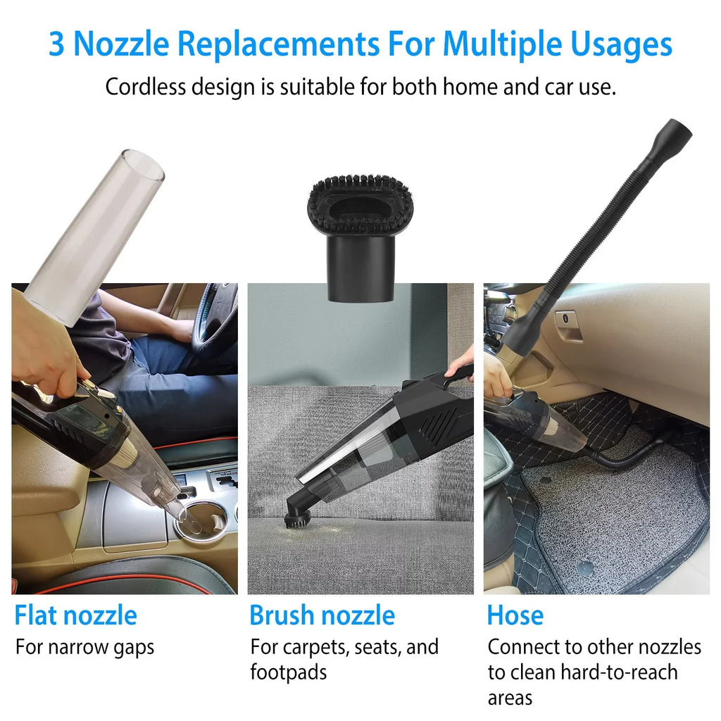 Handheld Vacuum Cleaner, iMountek Car Vacuum Cleaner 120W 8000PA DC 12V Home Duster Powerful Suction with Accessory Kit