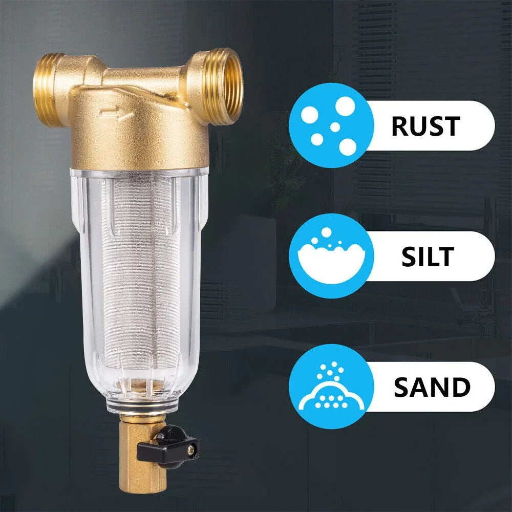 2X Water Pre-Filter System/whole House Spin Down Sediment Water Filter 50 Micron