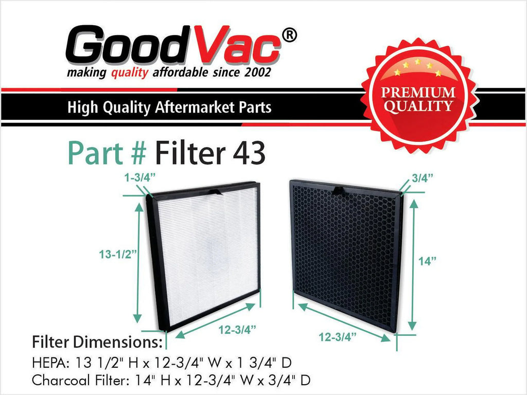 GOODVAC Replacement H13 True HEPA Filter Kit Fitting with Samsung Bespoke Cube Air Purifiers CFX-H1401/AA