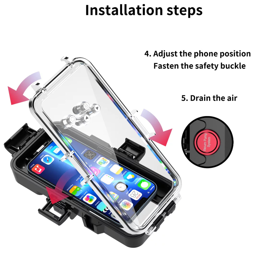 GREHOME Waterproof Underwater Diving Universal Case Shield For iPhone 13 12 Pro Max [98ft / 30m] full body protection
