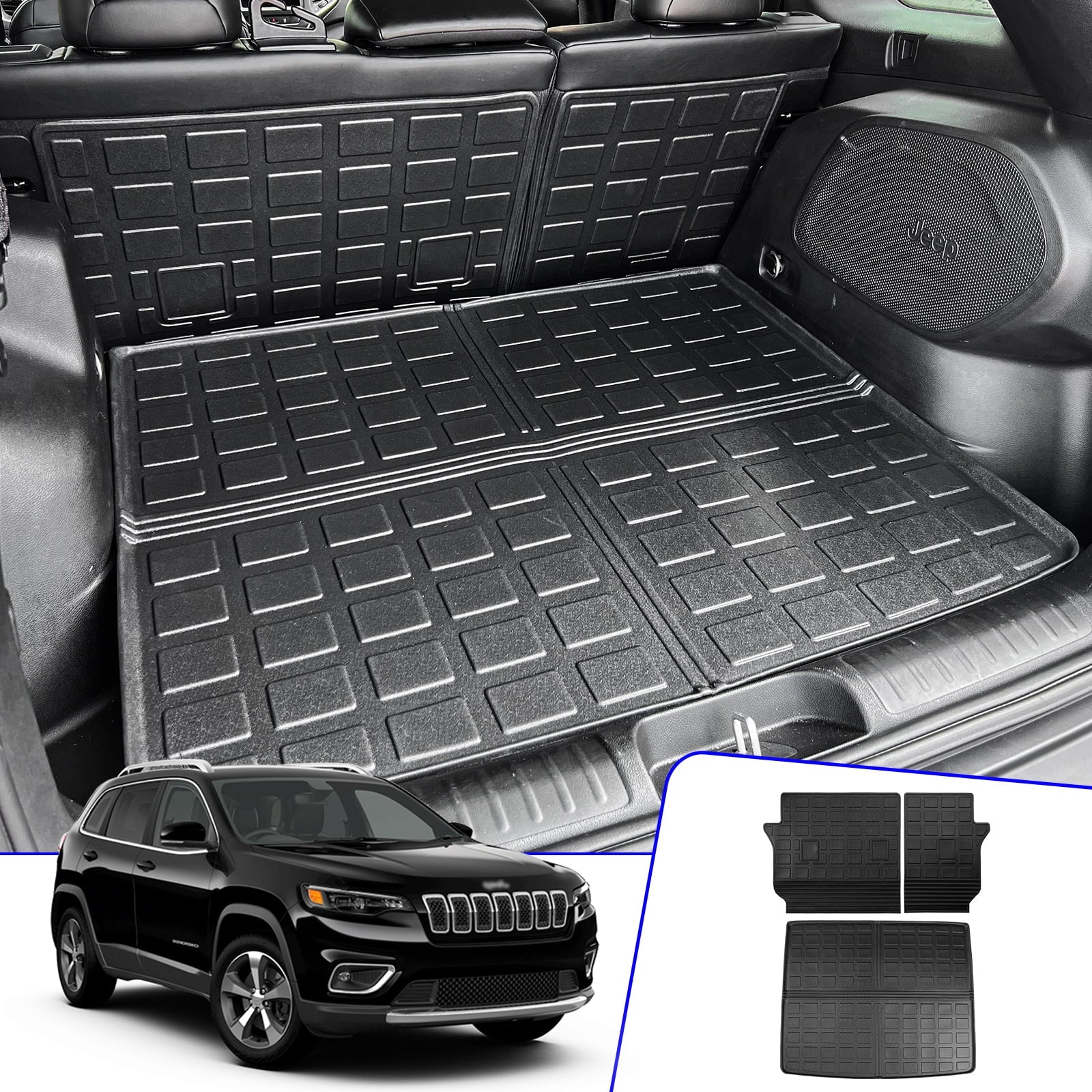 Fit 2019-2023 Jeep Cherokee Cargo Liner Trunk Mat Back Seat Shield Protector 2022 Jeep Cherokee Accessories