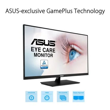 ASUS 32" (31.5" Viewable) 1440P Monitor (VP32AQ) - QHD (2560 x 1440), IPS, 100% sRGB, HDR10, 75Hz, Speakers, Adaptive-Sync/FreeSync, Low Blue Light, Eye Care, VESA Mountable, Frameless, DisplayPort, H