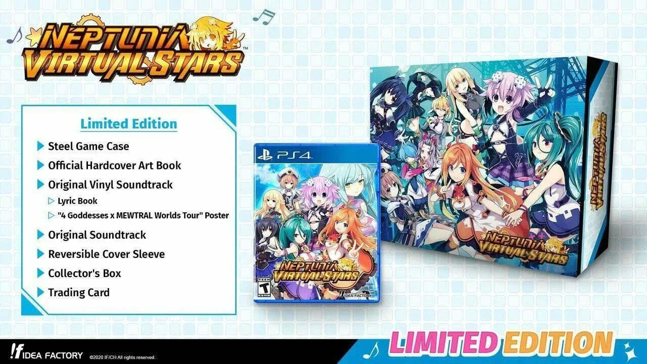 Neptunia Virtual Stars: Limited Edition - Sony Playstation 4 [PS4 Collector] NEW