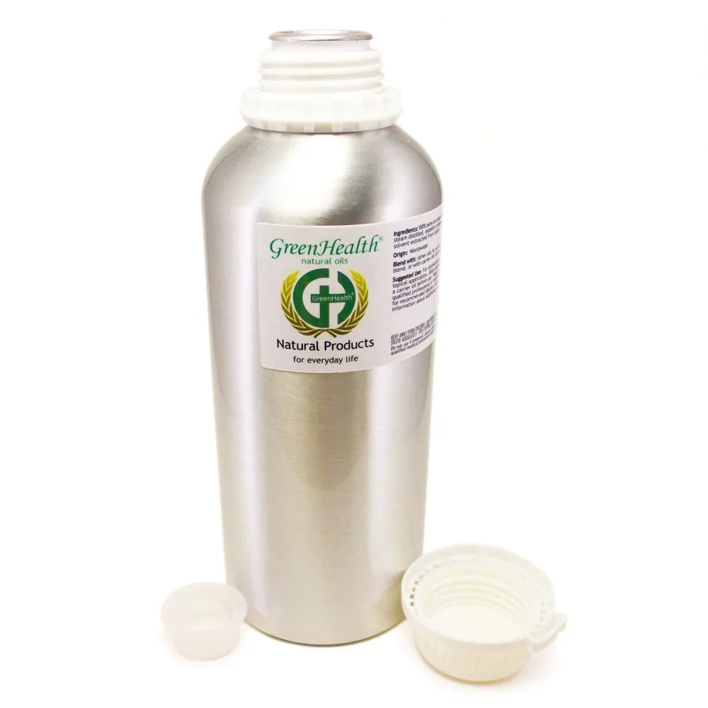 greenhealth pine 32 fl oz (946 ml) aluminum bottle w/plug cap 100% pure essential oil
