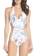L*Space BIRDS OF PARADISE Fire Tripp Bitsy One Piece Swimsuit, US 12
