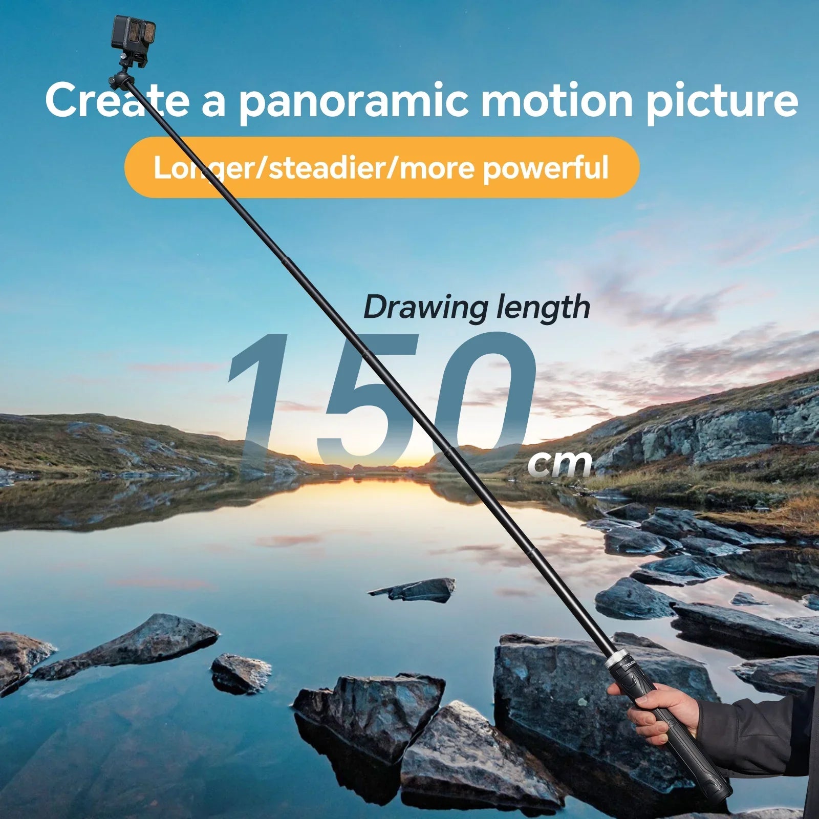 360° Rotation 1.5M Selfie Stick Foldable Tripod For GoPro Hero 12 11 10 9 8 7 6 5 Insta360 DJI Osmo Action Selfie Stick