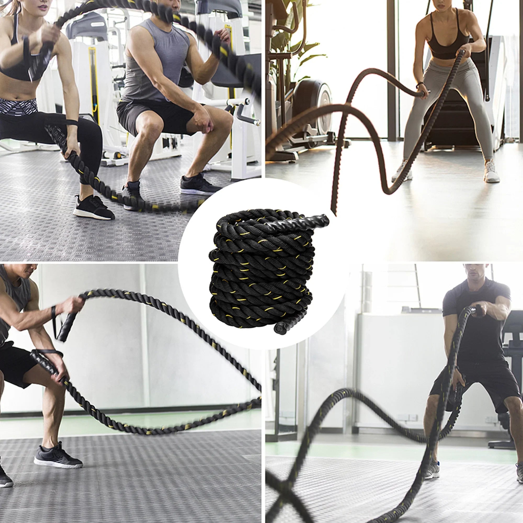 Battle Rope,Basics Exercise Rop,Skipping Rope Workout Battle Ropes for Men Women Total Body Workouts Power Training Improve Strength Building Muscle