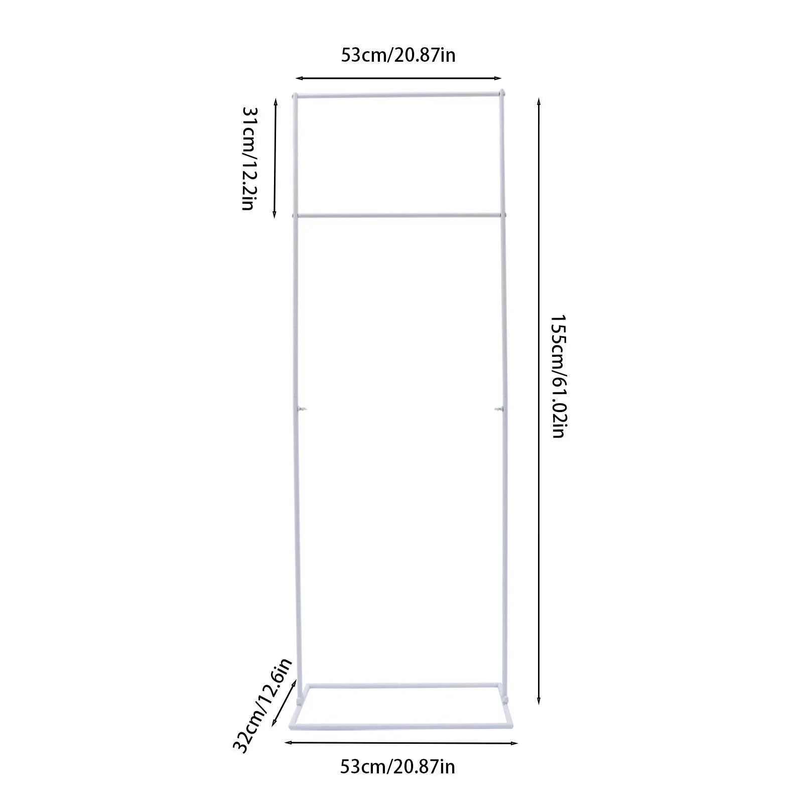 White/Golden Wedding Arch Rectangle Backdrop Stand Iron Balloon Flower Display Frame Decor
