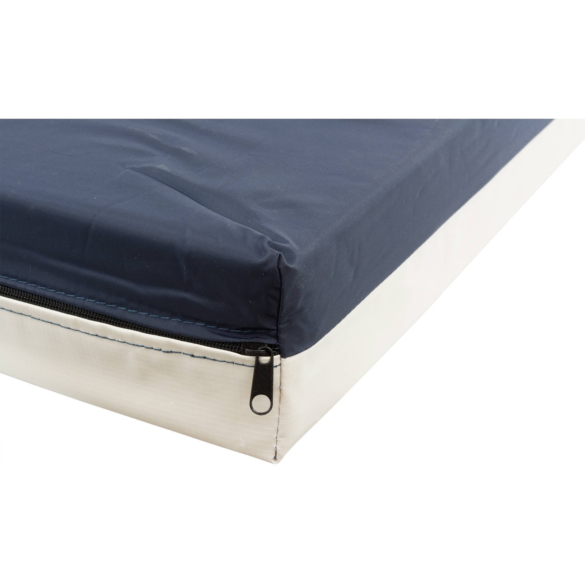 Roscoe Foam Wheelchair Cushion with Nylon Wrap for Pain Relief (20'' x 18'' x 3'') Navy/Gray