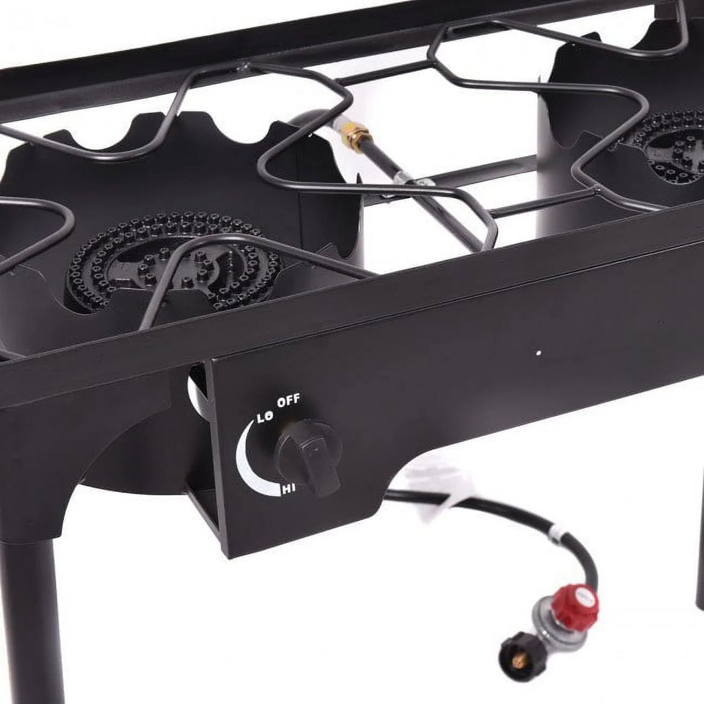 Double Burner Outdoor Stove BBQ Grill - 26.0 - Elevate your outdoor cooking experience!