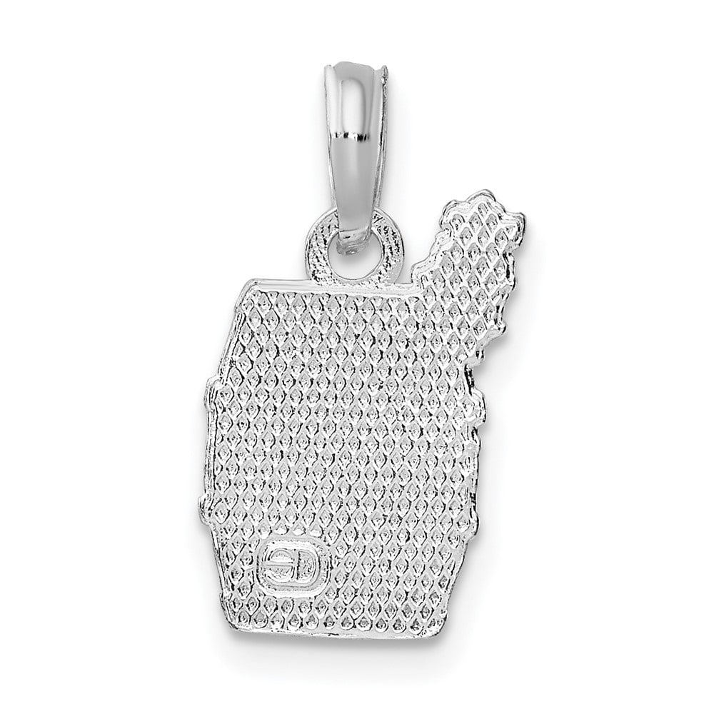 Auriga 925 Sterling Silver Polished Wine Barrel with Grapes Pendant for Women (L-18.5 mm, W-10 mm)