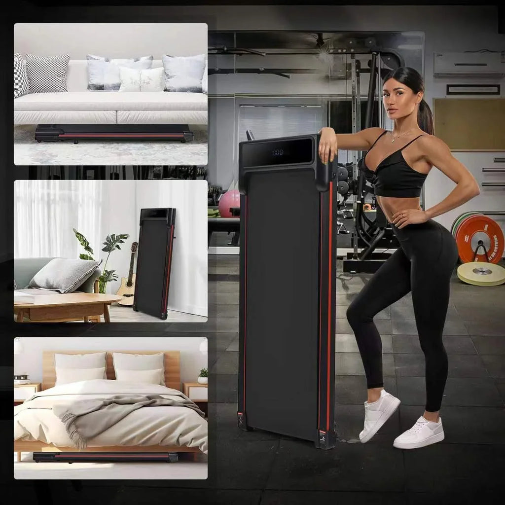Walking Pad, Portable Under Desk Treadmill for Home Small, Walking Pad Treadmill w/0.6-3.8MPH Speed for Walking Jogging, Remote Control, LED Display, 2.5HP Quiet Motor
