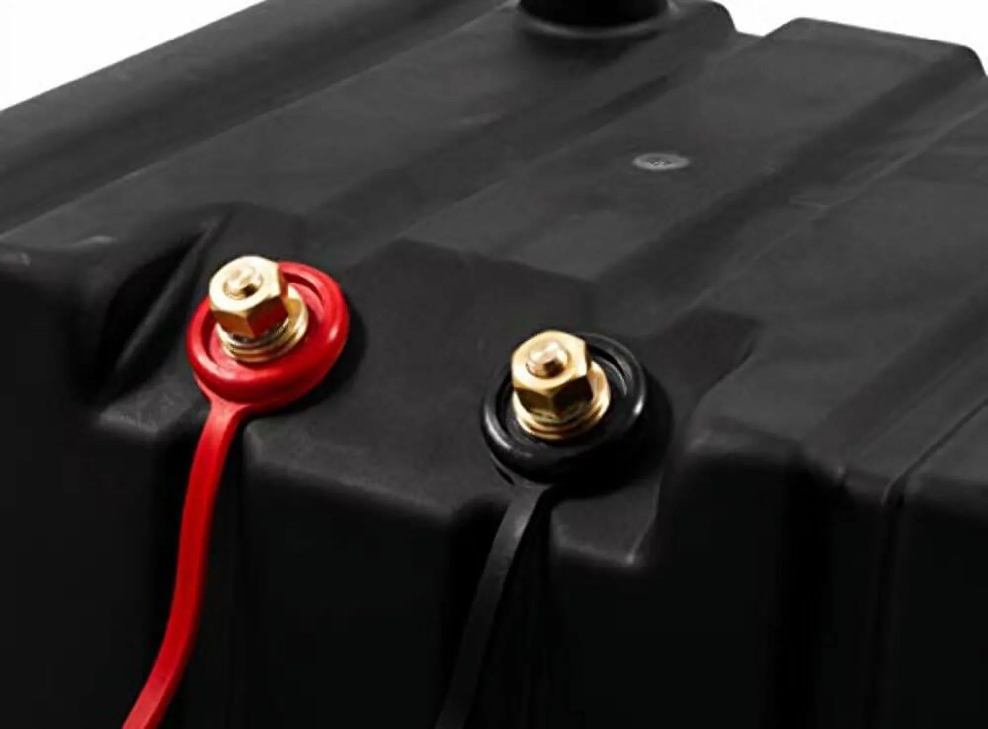 Camco Vented Camper/RV Double Side-by-Side Battery Box | Stores (2) Group 24 Batteries | Suitable with 3/8-Inch Ring Terminals on Battery Cables (55370)