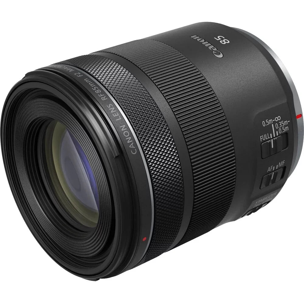 Canon RF 85mm f/2 Macro IS STM Lens (4234C002) + Filter Kit + Lens Pouch + More