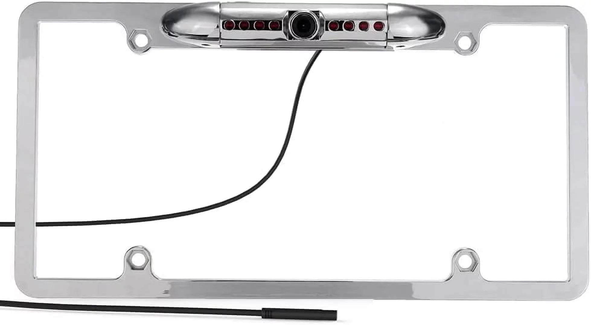 CAM120 Backup Camera Frame License Plate HD Night Vision Rear View 170° Angle Waterproof Fitting with Clarion, Dual, BOSS, Jensen, Stinger, Pioneer, SoundStream, Sony, Kenwood, JVC, Rockford
