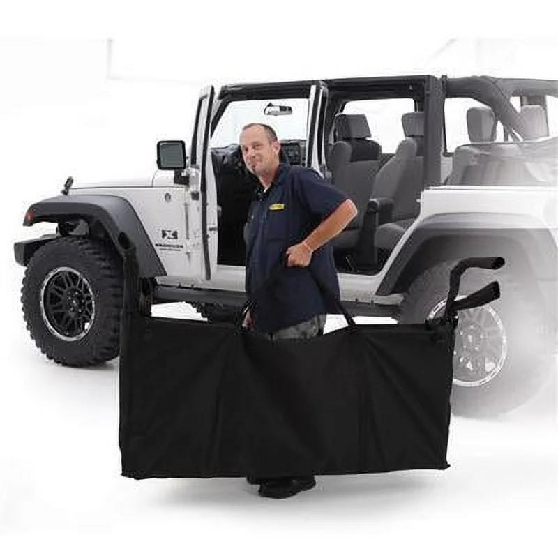 Smittybilt 596301 Hard Door Storage Bags - Pair - Black Fits select: 2015-2018 JEEP WRANGLER UNLIMITED, 2012-2014 JEEP WRANGLER