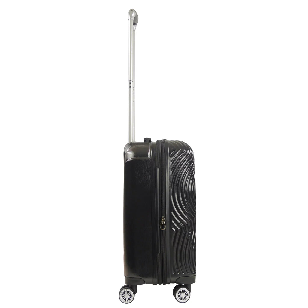 Disney Minnie Mouse 21 Inch Rolling Luggage, Molded Hardshell Carry On Suitcase with Wheels, Black