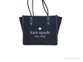 Kate Spade Ella Large Blue Multi Denim Fabric White Logo Shoulder Tote Handbag