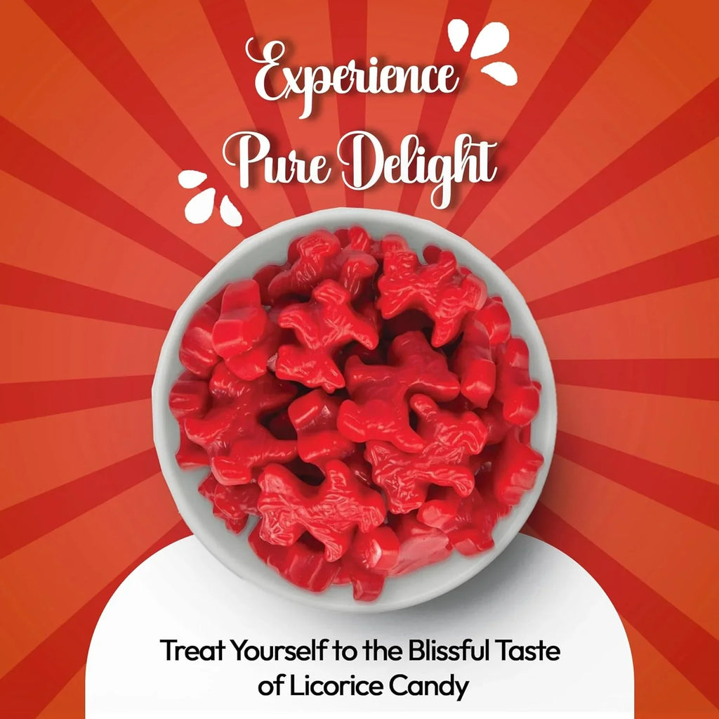 Licorice Candy - 1 Pound Red Licorice Scottie Dogs - Strawberry Red Licorice - Australian Candy - Liquorice Candy - Bulk Licorice