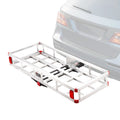 BENTISM Hitch Mount Cargo Carrier 47 x 20 x 6 in 500lb Aluminum Strong Fits 2" Receiver Cargo Basket for SUVs Sedans Vehicles