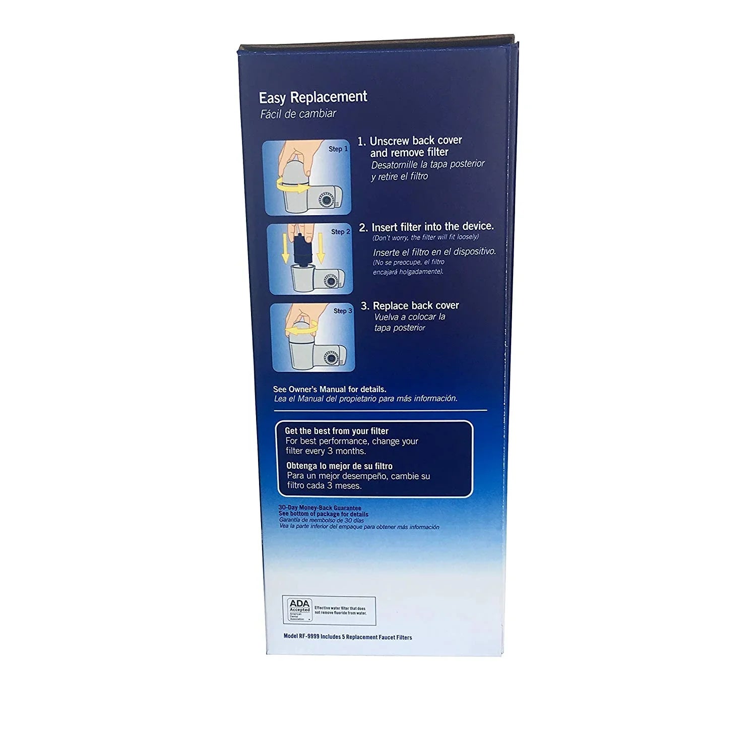 PUR Faucet Mount Replacement Water Filter, Blue, 5 Pack